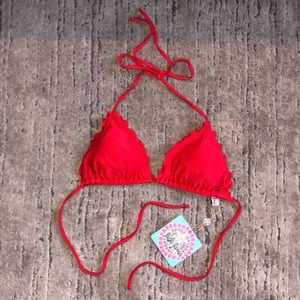 BRAND NEW Luli Fama Miami Red Bikini Top ❤️ 🔥